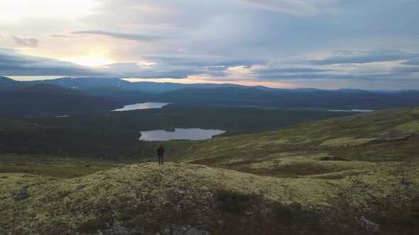 Aerial view of Lapland Nature Reserve, Russia.