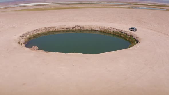 San Pedro De Atacama, Antofagasta. Chile. Desert. Andes Cejar Lagoon and Eyes of the Salar.