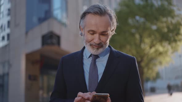 Handsome senior business man outdoor