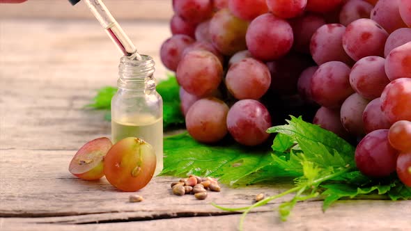 Bottle of Grape Seed Oil