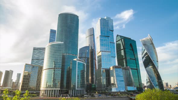 Skyscrapers business complex, Moscow, Russia