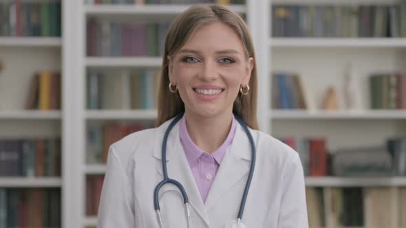 Portrait of Lady Doctor Smiling at Camera