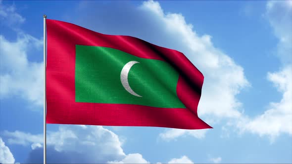 Abstract flag of the Republic of Maldives