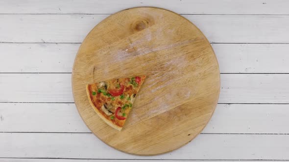 Top View of Baking Vegetables Pizza