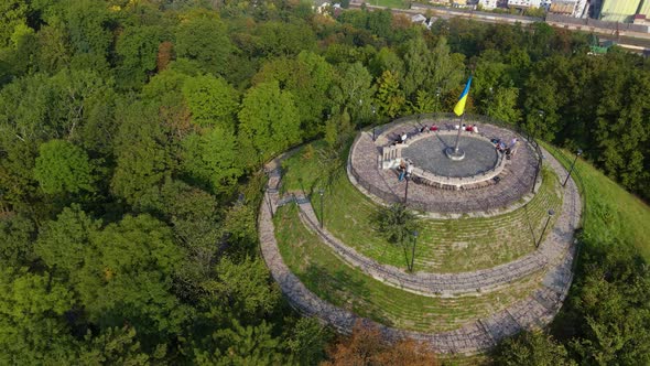 Aerial Shot The City of Lviv