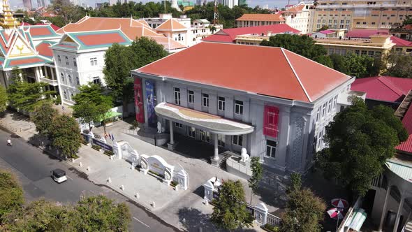 Aerial view of Money Museum, Phnom Penh, Cambodia.