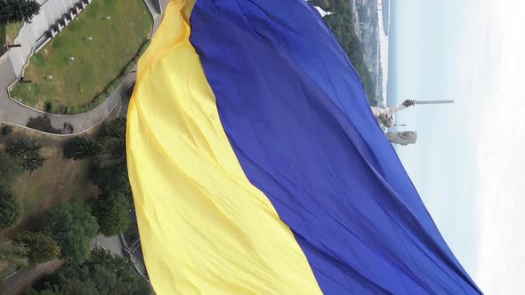 Vertical Video National Flag of Ukraine