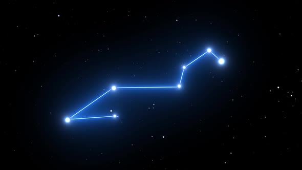 Leo Constellation On A Beautiful Starry Night Background