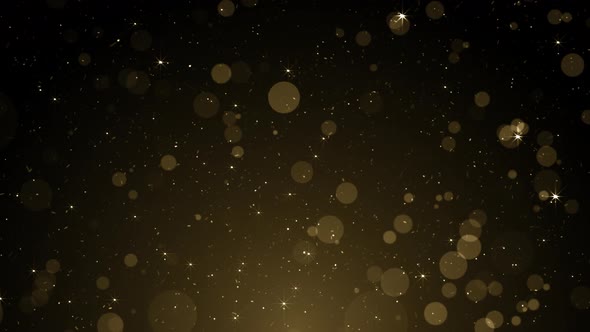 Gold Particles Background