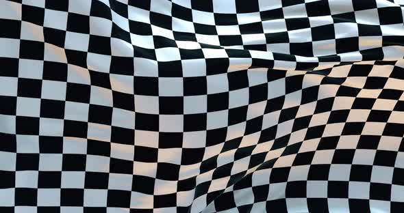 Racing Checkered Flag Waving  Loop  4 K