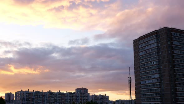 Day To Night Time Lapse Skyline Cityscape