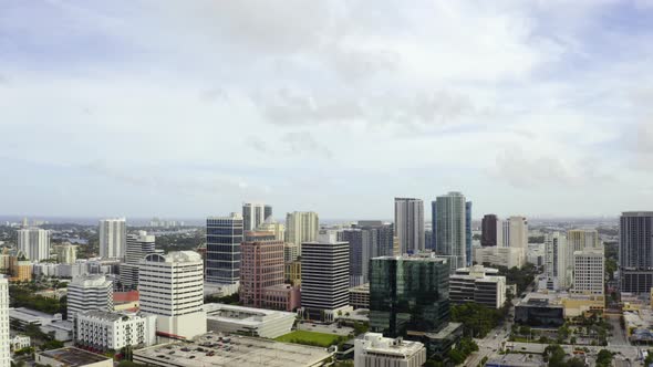 Aerial Video Bank Buildings Downtown Fort Lauderdale Fl