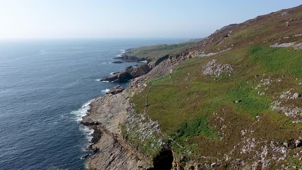 Aerial View of the Coastline By Marmeelan and Falcorrib South of Dungloe County Donegal  Ireland