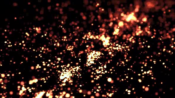 Yellow Glitter Fire Particles