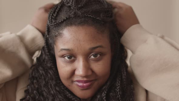 Portrait of Young Cheerful African-American Woman