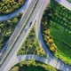 Aerial view of rural circle roundabout road junction - VideoHive Item for Sale