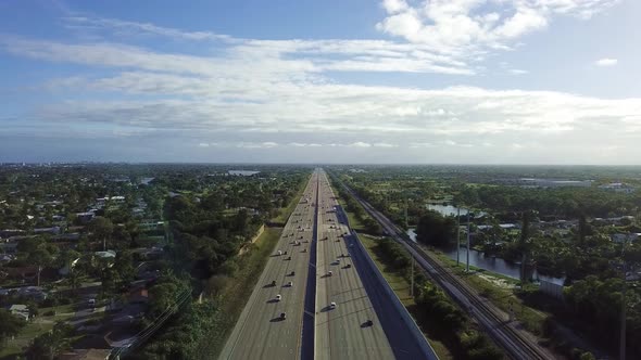 Cool traffic shots with a drone in South Florida.