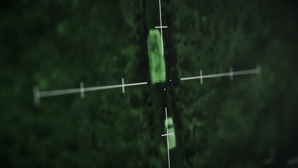 Night vision system launches a tactical rocket attack at enemy military vehicles alt