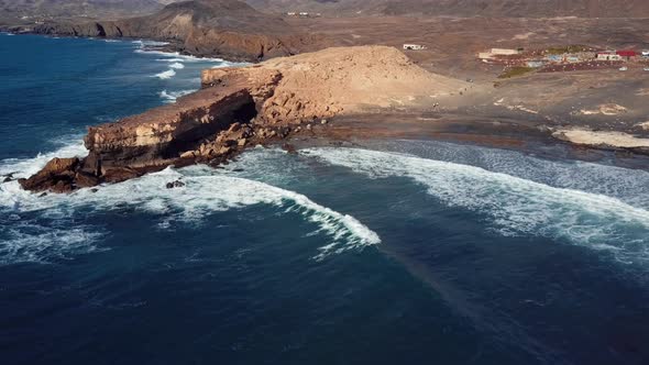Flight Over Fuerteventura Coastline Canary Islands