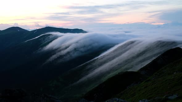  Video Footage Time Lapse of Carpathian Mountains