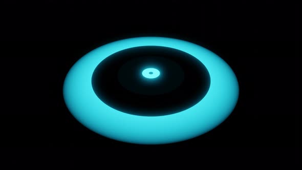 Blue Neon Circle Vj Loop Animation