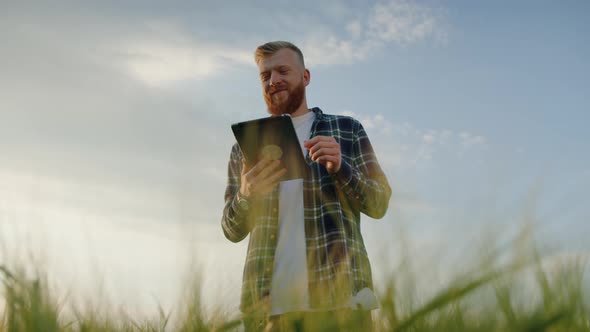 A Farmer with a Tablet