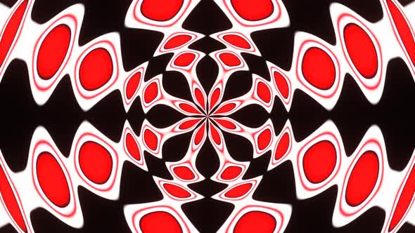 Redwhite Abstract Kaleidoscope VJ Loop 02