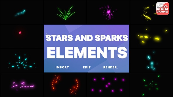 Stars And Sparks Pack | Motion Graphics