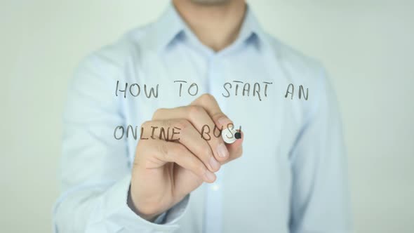 How To Start an Online Business ?, Writing On Screen
