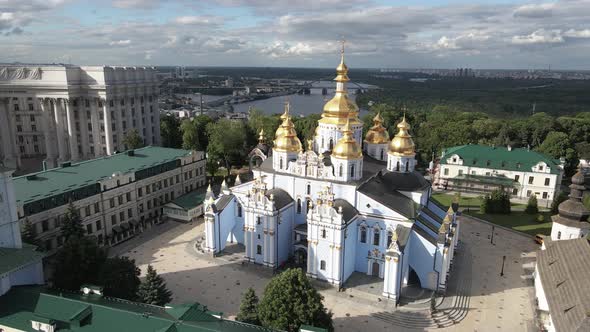 Kyiv. Ukraine: St. Michael's Golden-Domed Monastery. Aerial View