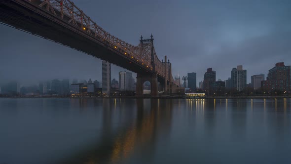 Queensboro bridge night to day timelapse