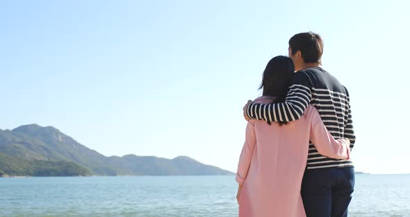 Couple Travel, Seascape and Blue Sky