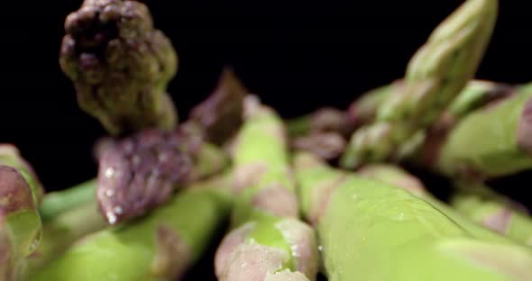 Aspargus green vegetable close up  super macro 
