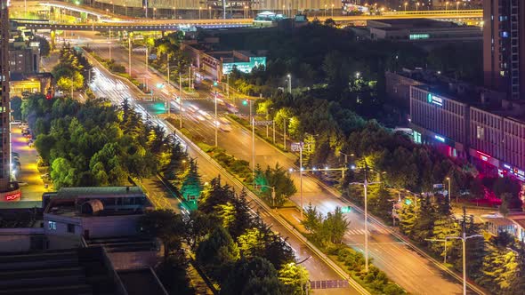 Time lapse of cityscape in nanjing city,china