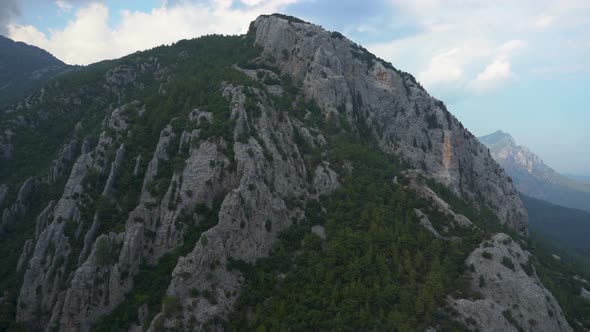 Mountain Views From the Cable Car Cabin in the Turkey