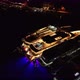 Aerial Night View of  Luxury Party Yachts in Harbor in Croatia in Mediterranean Harbour - VideoHive Item for Sale