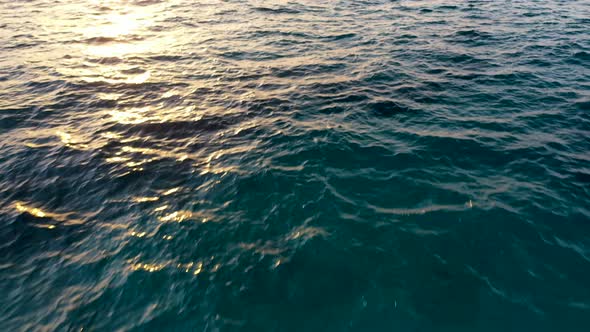 Sea Texture  Filmed on a Drone in the Sunset