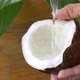 water splashing into the half of coconut - VideoHive Item for Sale