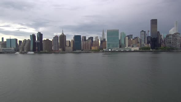 4K aerial footage oof New York city