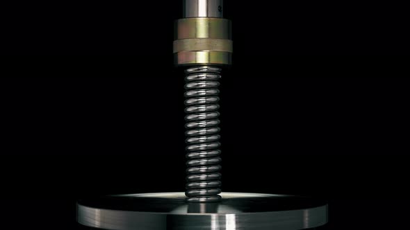 Test of Reliability of a Spring, Compression and Decompression By a Hydraulic Press