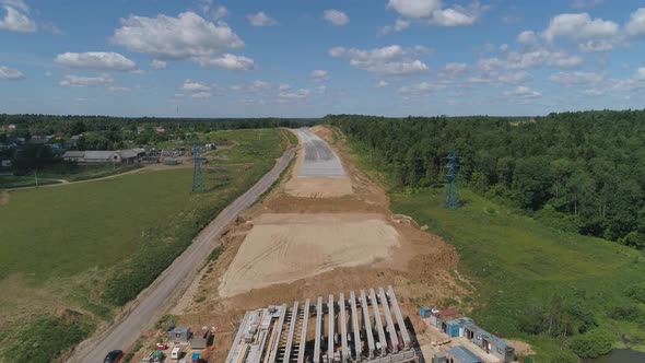 Highway Construction Aerial View