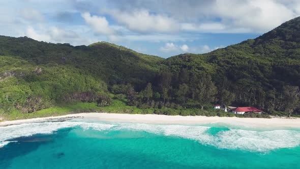 Coast As a Background Aerial Top View