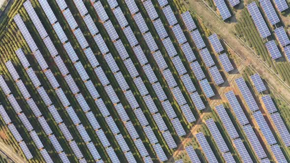 Solar power station in montain