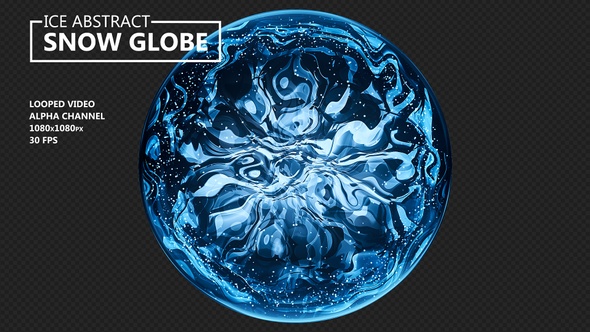 Ice Abstract Snow Globe