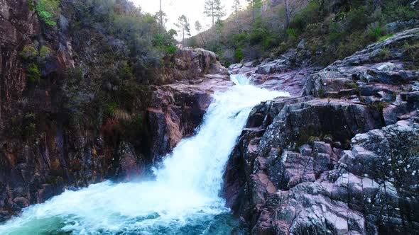 Epic waterfall nature background