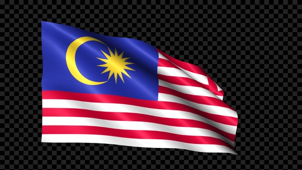 Malaysia Flag Blowing In The Wind