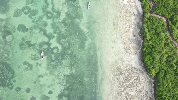 Indian Ocean Near the Coast of Zanzibar Island Tanzania Slow Motion