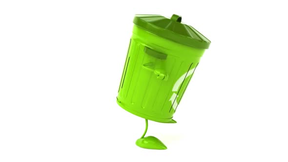 Fun green trash character
