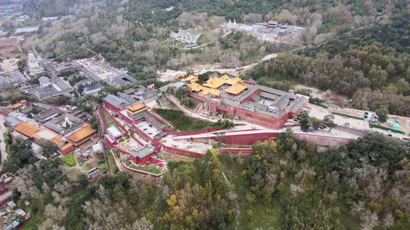 Famous Temples in Mount Wutai, Aerial China