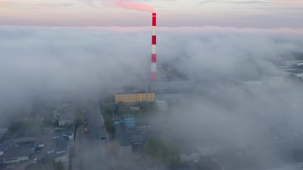 A Tall Chimney From the Boiler House in Tallinn Estonia